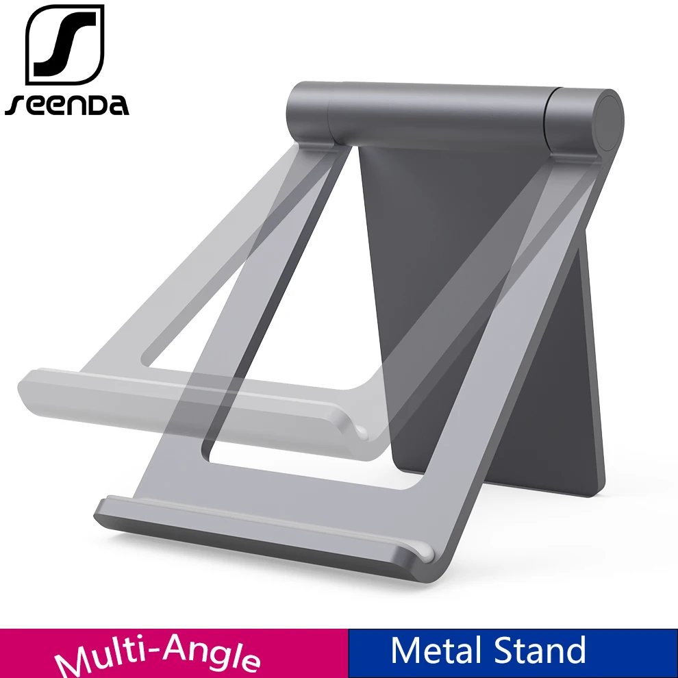 

SeenDa Foldable Phone Holder Stand For iPhone Xs Max XR X Aluminium Alloy Tablet Stand Desk Cell Phone Holder for Huawei Xiaomi