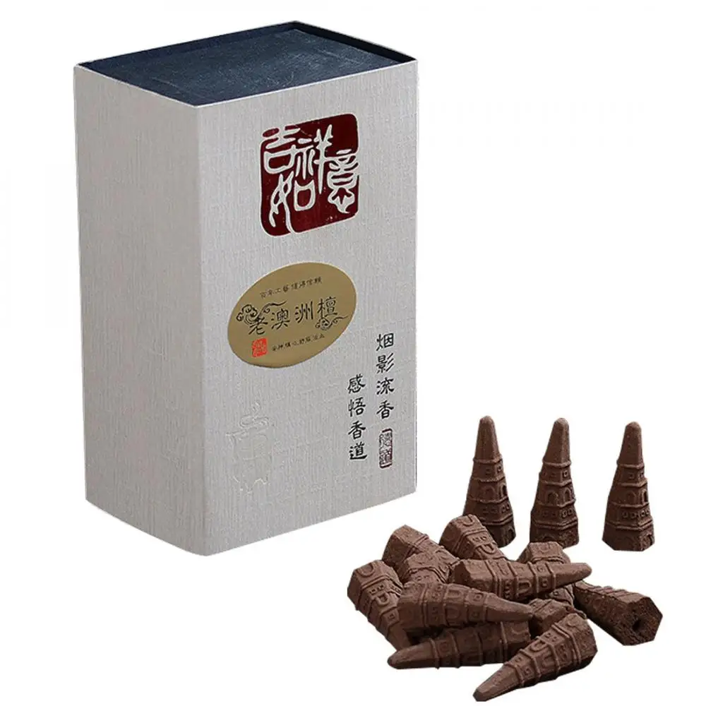 

40pcs/Box Incense Cone Fragrance Scent Tower Incense Agarwood Scent Aromatherapy Fresh Air Aroma Spice Can Burn For 15-20 Min