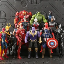 ZXZ Marvel Avengers Hulk Thor Captain America Spiderman Thanos Iron Man Action Figure font b Anime