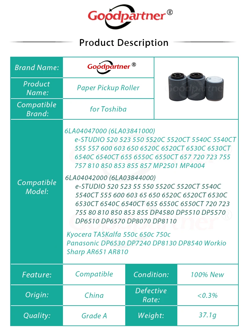 5X 6LA04047000 6LA04042000 Бумага ролик для Toshiba 520 523 550 5520C 5520CT 5540C 5540CT 555 557 600 603 650 556 756 856