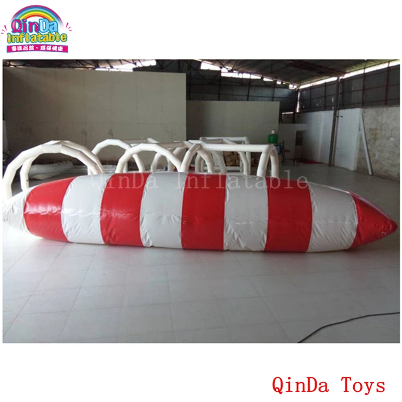 6m big water toys inflatable pillow,free air pump inflatable water