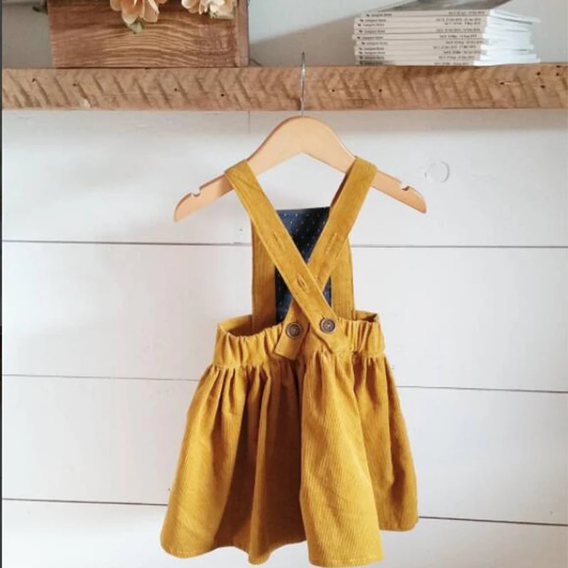 

EnkeliBB Sweet Girls Winter Skirt Children Spring Jumper skirt Kids Suspender Tutu Skirts Corduroy Fabric Cute Clothes For Girl