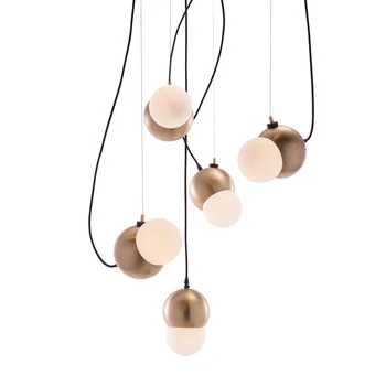 

modern Nordic Beanstalk pendant light bedroom glass ball individual dining room hanging light