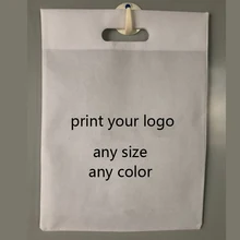 500 шт., Пользовательский логотип сумки высокого качества нетканые сумки хозяйственные сумки с логотипом белые сумки