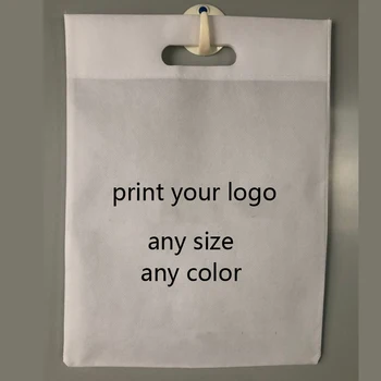 

500pcs Custom Logo bags High quality Non woven bags Shopping bags with logo white bags
