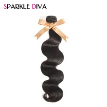 Sparkle Diva Hair Peruvian Body Wave Hair Weave 1 Piece 100 Human Hair Bundles 8 28