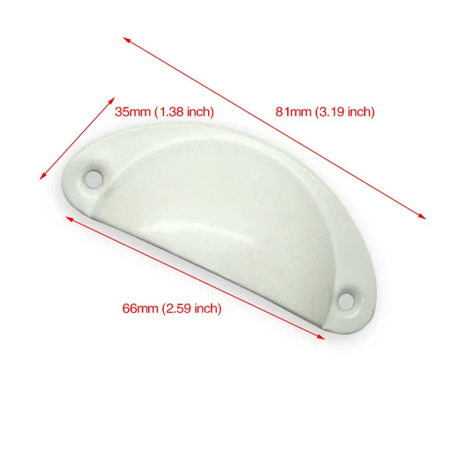 KAK 2PCS Retro Metal Kitchen Drawer Cabinet Door Handle And Furniture Knobs Handware Cupboard Antique Brass Shell Pull Handles White