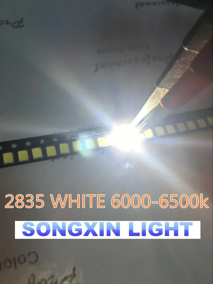 (1000 шт./лот) 2835 белый SMD LED в упаковке (0 2 Вт) видимый светодиод осветительный низкая