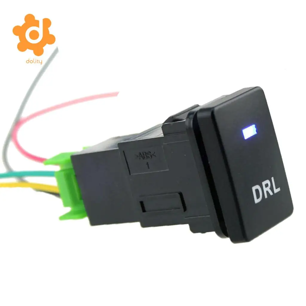 4 Pole Push Button Switch Blue LED for Toyota Camry Land Cruiser Hilux