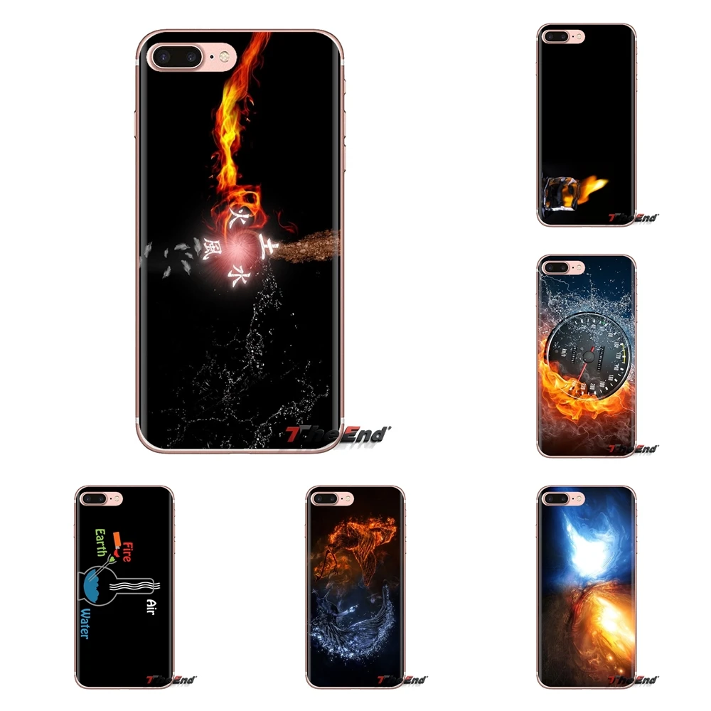 Transparent Soft Shell Covers Water And Fire Art For Samsung Galaxy S3 S4 S5 Mini S6 S7 Edge S8 S9 S10 Plus Note 3 4 5 8 9 |