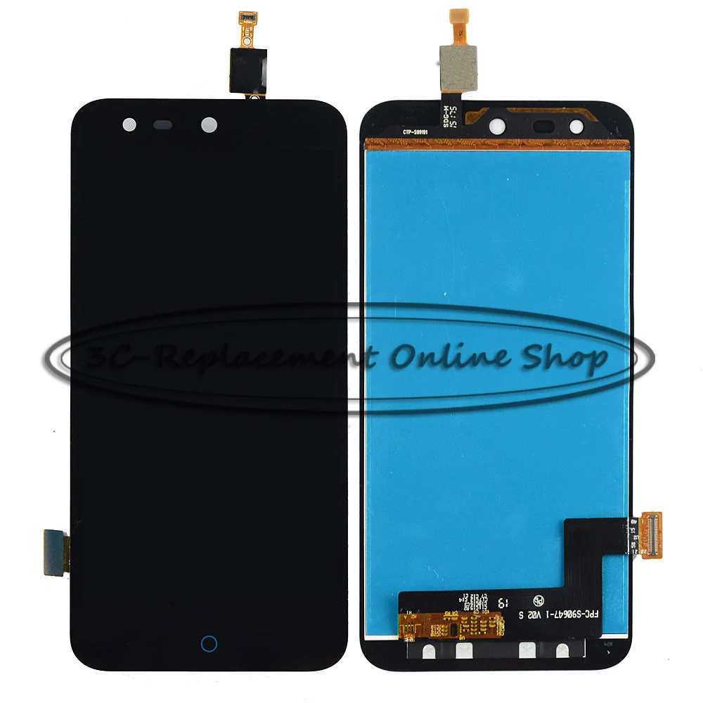 

100% Tested Black Full LCD DIsplay + Touch Screen Digitizer Assembly For ZTE Blade X5 / Blade D3 T630 Free shipping