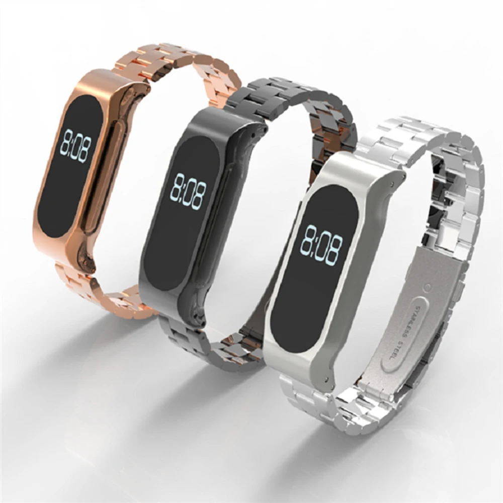 Ремешок из нержавеющей стали для Xiaomi mi Band 2 аксессуары умный Браслет