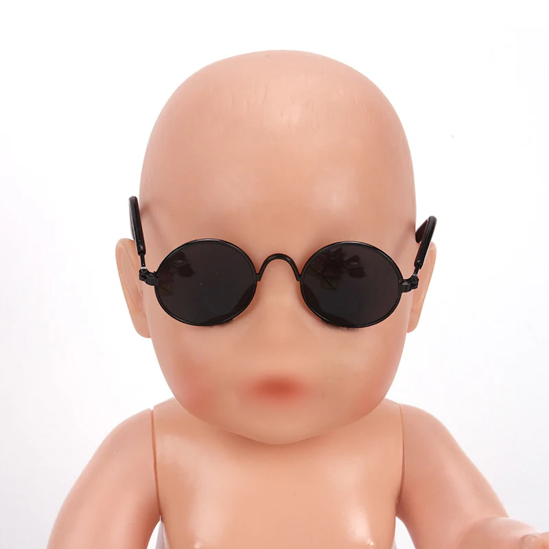 43 см для ухода за ребенком для мам детские куклы для новорожденных Модные круглые солнцезащитные очки с зеркальными стеклами цветные линзы 6 видов цветов подходит Американский 18 дюймов девочка кукла Q1