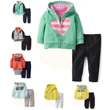 2015 Coton d’été Bébé garçon vêtements ensemble, infantile vêtements ensemble, nouveau-né bébé Pulls Molletonnés + pantalon 2 pcs ensemble 9-24 M