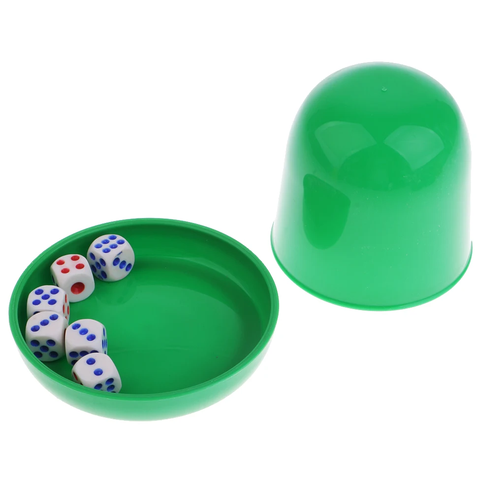 Dice Guessing Game Set Dice Cup Shaker with 6pcs Digital Dices for KTV Bar Pub Party Gambling Casino Poker Dice Game Accessories