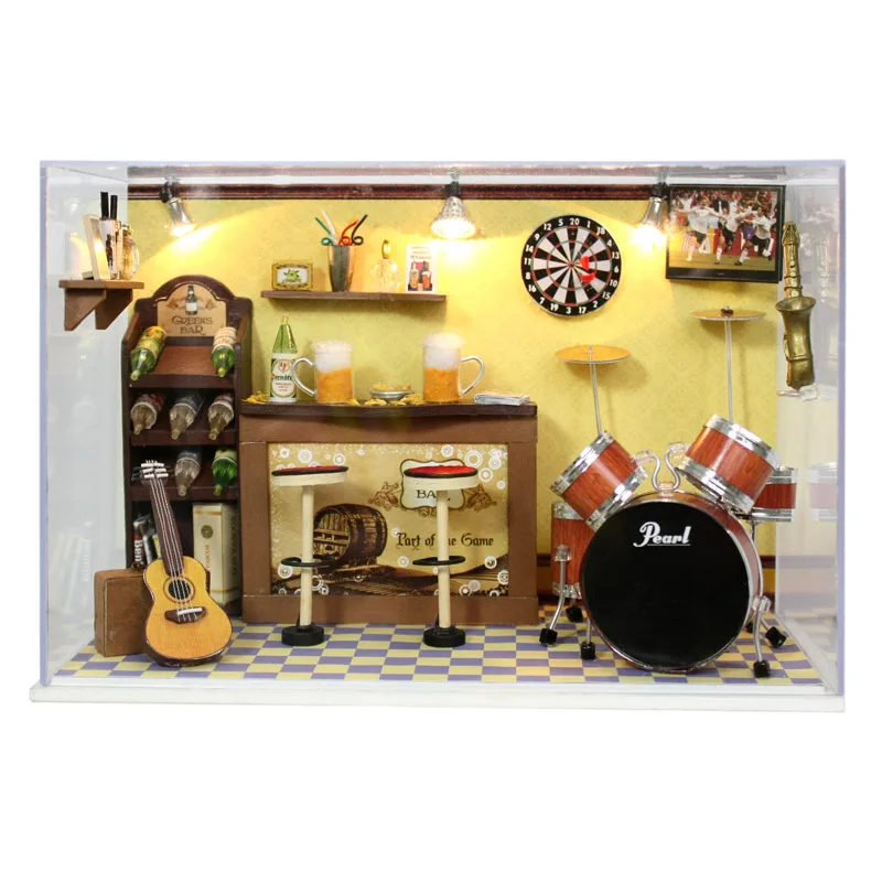 miniature dollhouse bar