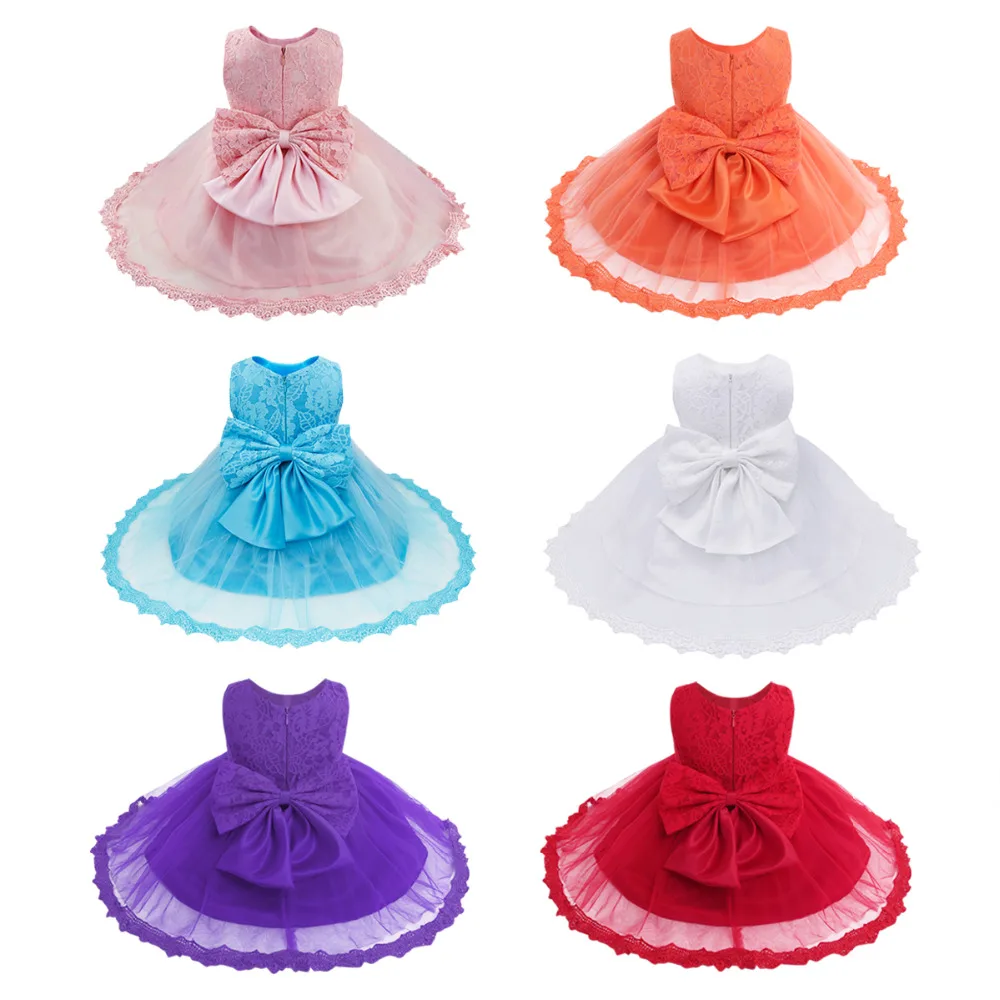 Детское платье для первого дня рождения, 1 год, для новорожденных, Infantil Bebes, праздничные платья принцессы на день рождения, нарядная одежда-пачка для маленьких девочек
