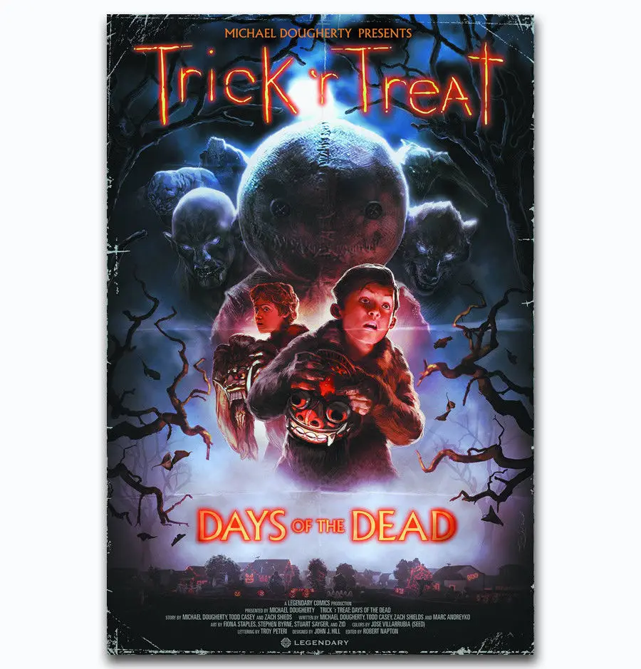 Hot New TRICK R TREAT Horror Sam Halloween-Silk Art Poster Wall Sicker Decoration Gift