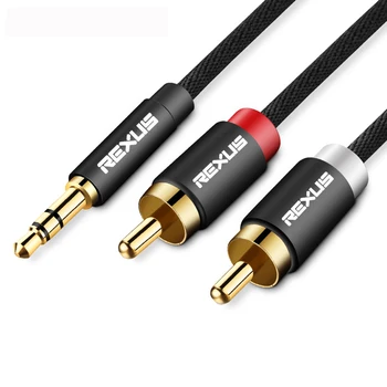 

3.5 To 2RCA Cable Rca Audio Cable 3.5mm Jack Male To Male 2 Rca Aux Cable For Amplifier Phone Edifer Home Theater DVD