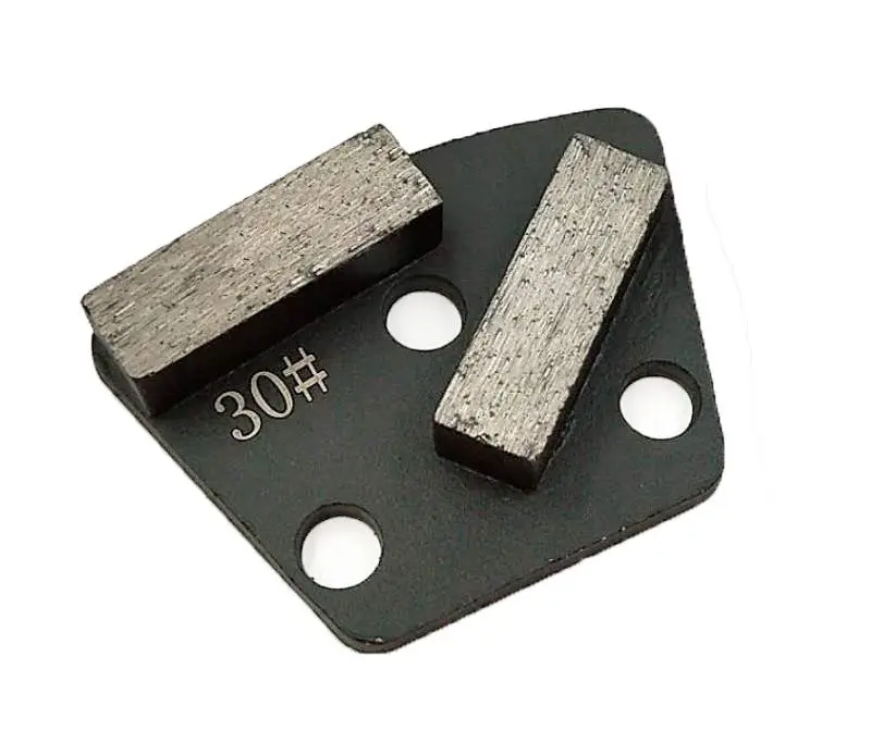 3PCS Trapezoid Diamond Floor Grinding Pad Disc #30 Grit Metal Bond Scraper HQ 