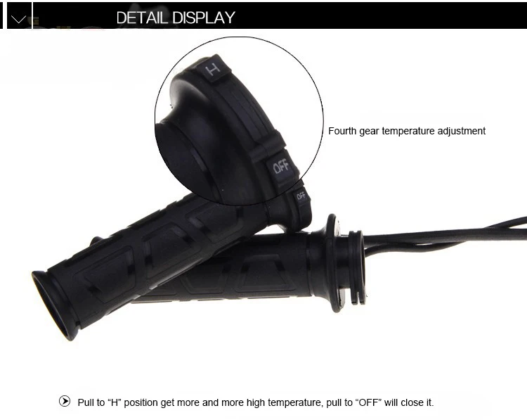 Универсальный мотоцикл 22 мм Электрический ручной нагрев ручки Литые ручки ATV грелки регулировка температуры горячий руль