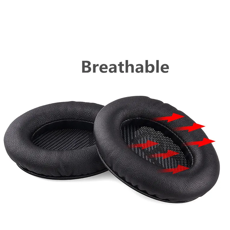 Sheepskin Leather Replacement Memory Foam Earpads for BOSE QC2 QC15 AE2 i QC25 QC35 Headphones Ear Pads Cushions Plastic Stick