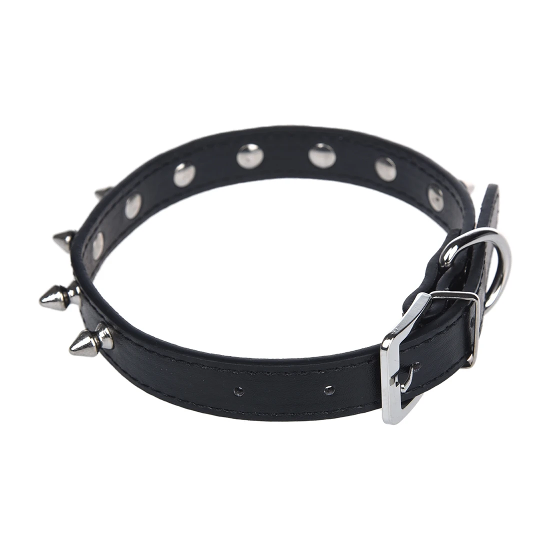 Hot Dog Collars Studded Collar PU Leather Black Size Min Collars from