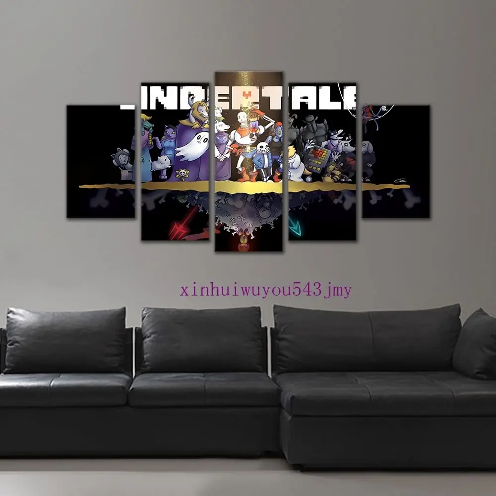 

Large Framed art print poster canvas Undertale asriel 5 pieces