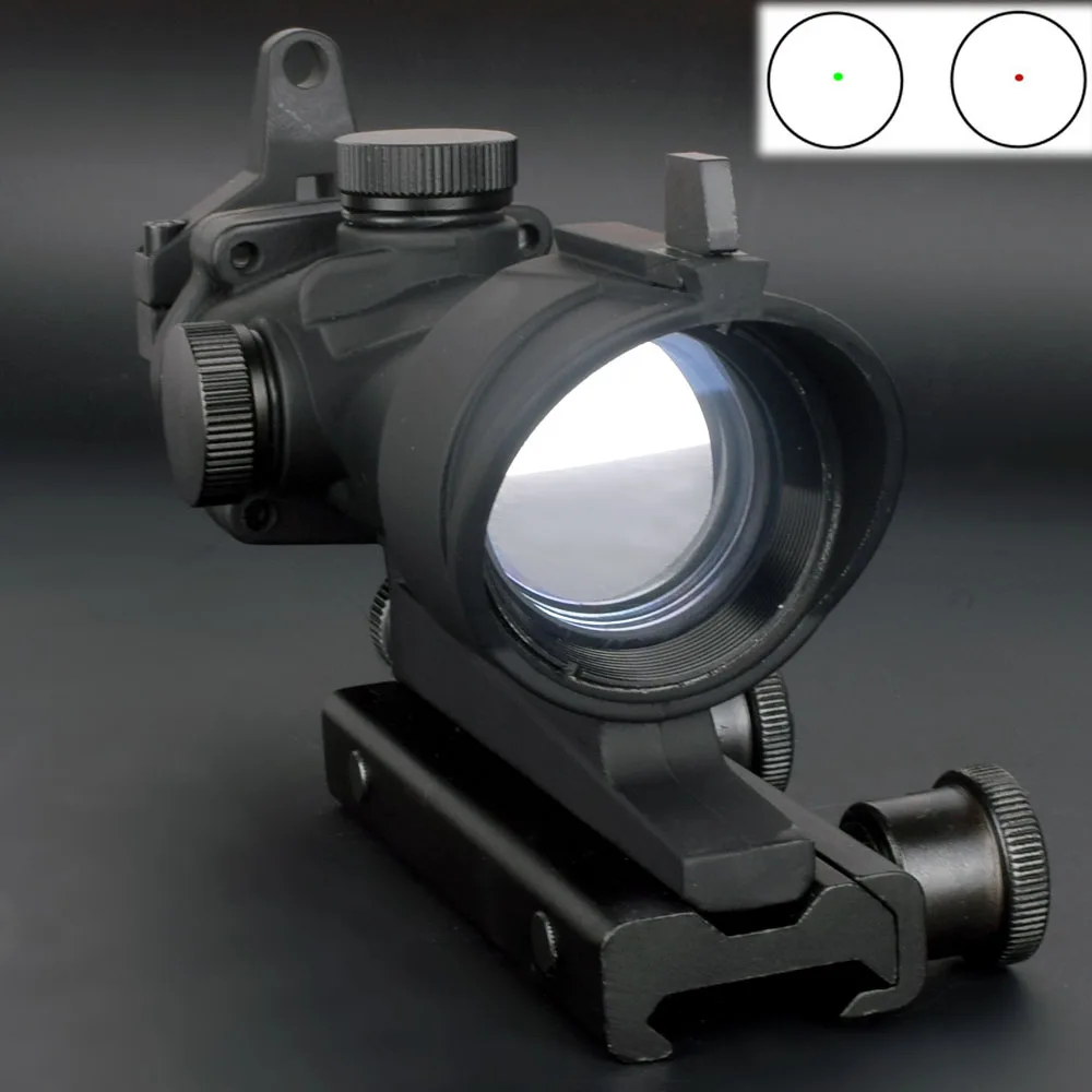 

Hunting Scope ACOG 1X32 Tactical Red Green Dot Sight Illuminated Optical Rifle Scope With 20mm Rail For Airsoft Gun