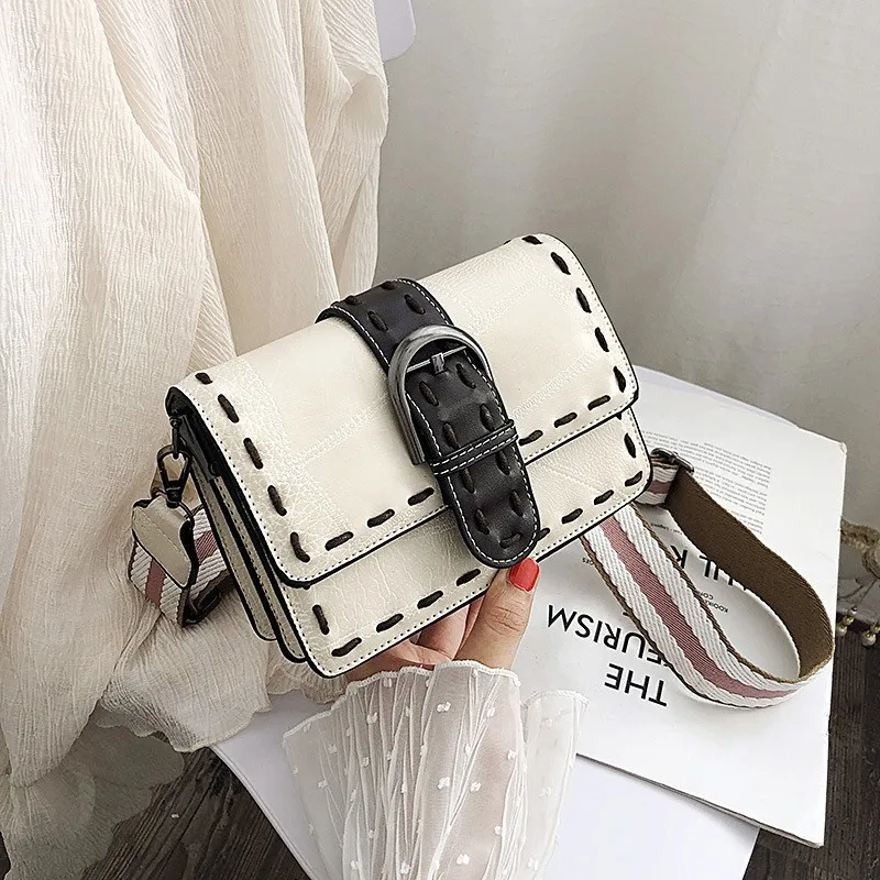 

Fashion Flap Bags For Women 2019 Luxury Handbags Women Bags Designer Ladies Handbags Brand Contrast Shoulder Crossbody Bags