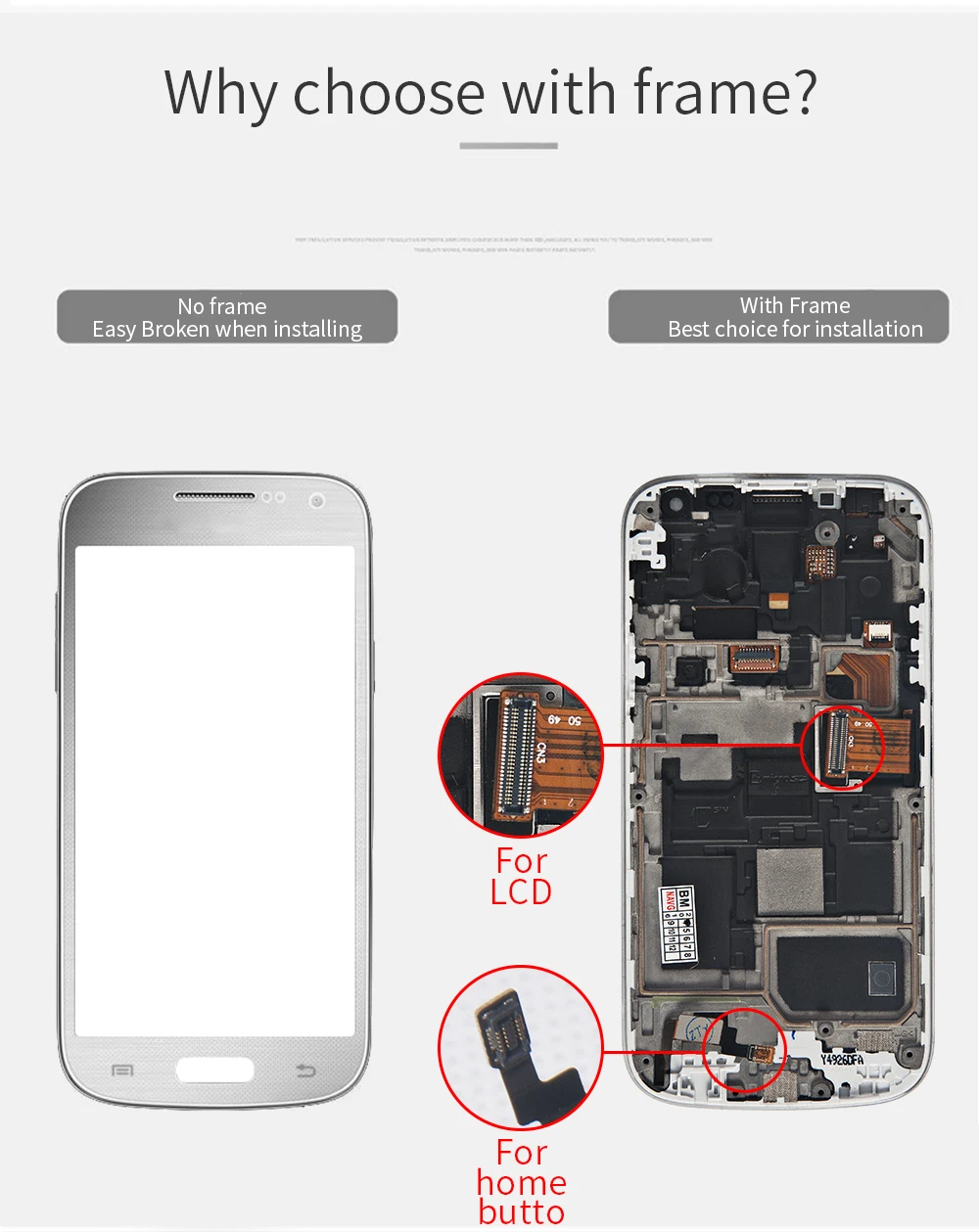 4," Super AMOLED для samsung Galaxy S4 Mini lcd сенсорный экран дигитайзер с рамкой I9190 i9192 i9195 для samsung S4 Mini дисплей