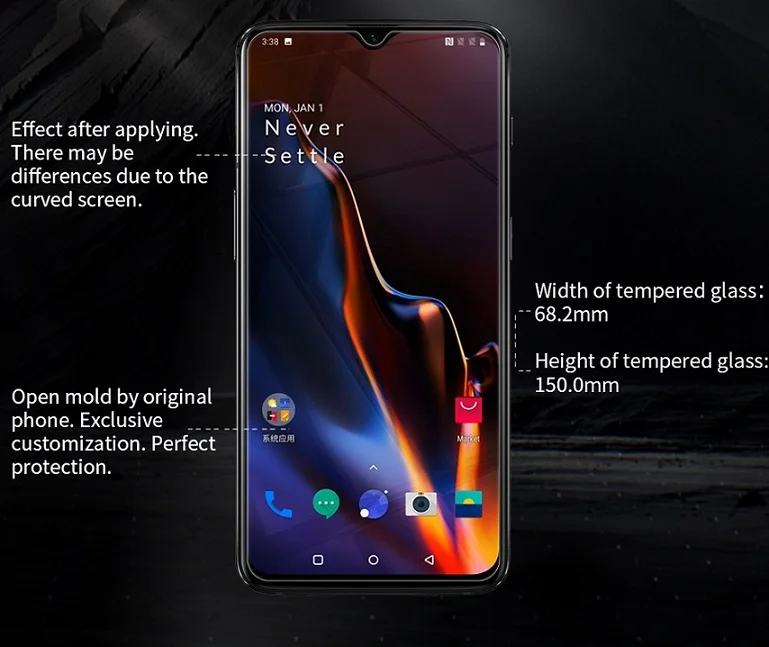 Защитное стекло для экрана oneplus 7 oneplus 7t 6,41 ''NILLKIN Amazing H/H+ PRO/XD+ 9H oneplus 7 Закаленное стекло протектор oneplus 6T