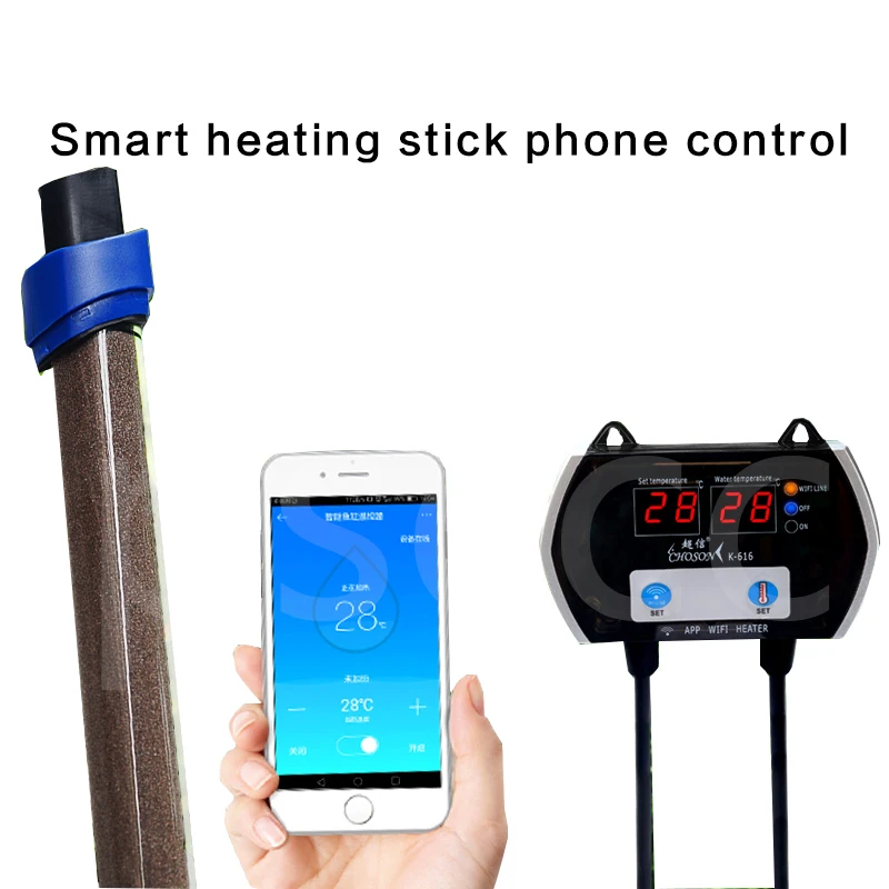 

LCD Display WIFI Mobile Control Aquarium Heater Explosion-proof Water Heater Rod for Marine Tropical Fish Tank Reef 500W 800W