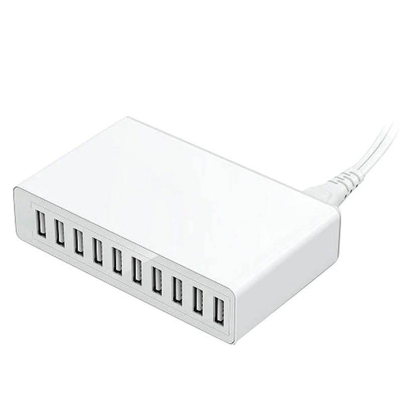 

10 Ports Usb Charger Adapter Smart Desktable Wall Charging Mobile Phone Travel Quick Charge For Samsung Xiaomi 8(Eu Plug)