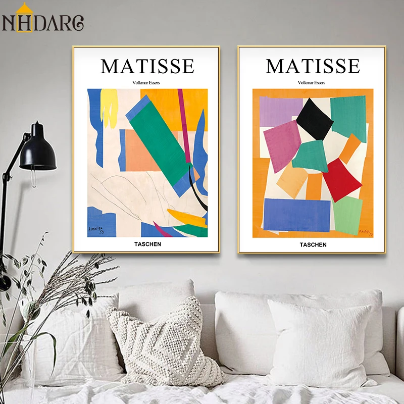 Модные абстрактные геометрические плакаты Matisse красочная настенная живопись на