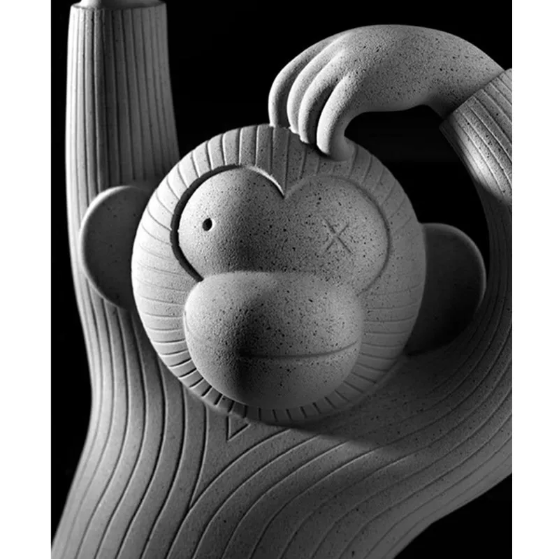 Нордическая обезьяна чайный столик дизайн креативный боковой стол Смола искусство и ремесло животные лоток для маникюрных