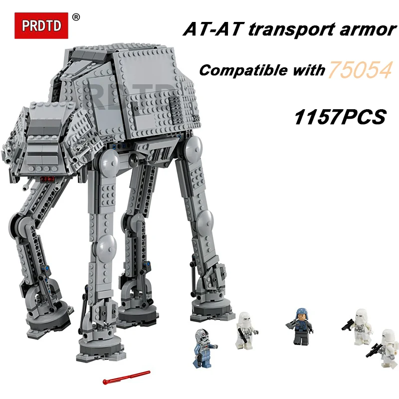 

1206pcs Blocks Legoingly StarWars Diy Series Star Wars 75054 AT-AT Building Toy Force Awaken Transpotation Armored Robot Bricks