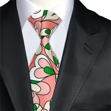 A-1300 кораллово-красный Для мужчин s Галстуки Галстук Шелковый Gravatas связей в форме сердца линии шеи галстуки для Для мужчин свадебные бизнес костюм и жилет