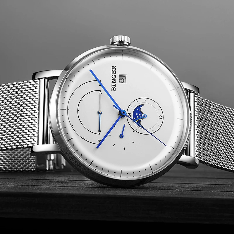

Men Watch Luxury Brand Switzerland BINGER Automatic Mechanical Men's Watches Sapphire Male Japan Movement reloj hombre B8610-3