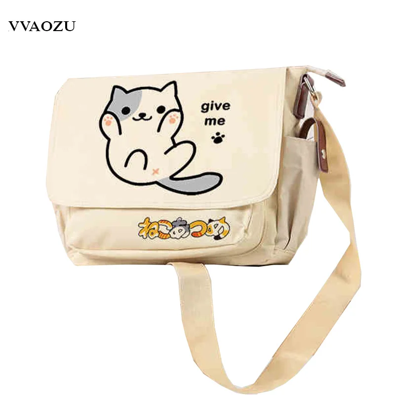 Neko Atsume Cat Anime Shoulder Bag Oxford Cartoon Cute 8 Styles Messenger Bags Lolita Schoolbag Give Me Five Gift