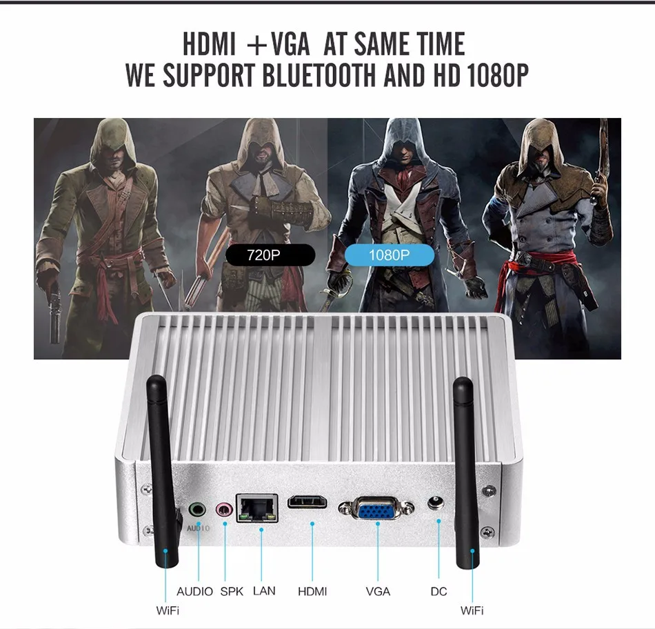 Самый дешевый мини ПК Eglobal i3 haswell Windows 10 Barebone Intel Core 4005U HD 4400 графика 4K HTPC Wi Fi HDMI