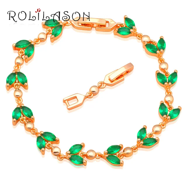 Cubic Zirconia Design Green Crystal Gold Tone Peridot Bracelets For Cubic Zirconia Design Green Crystal Gold Tone Peridot Bracelets For Las Health Fashion Jewelry Tb832