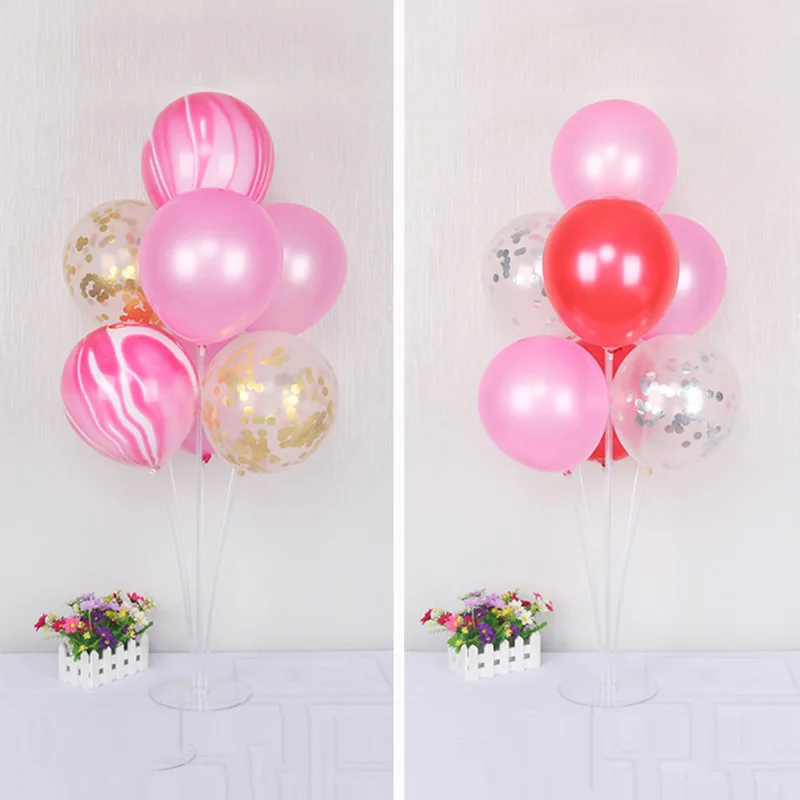 Наборы для воздушных шаров, латексные шары, колонна-подставка, наборы с 7 палочками, 7 чашек, 1 база, сделай сам, держатель для шарика, принадлежности для дня рождения свадьбы
