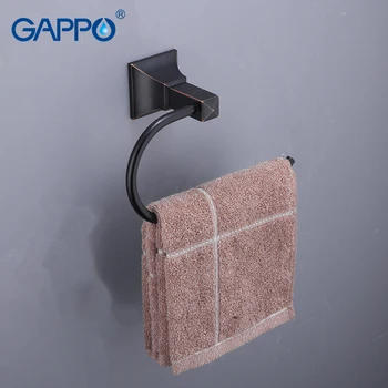 

GAPPO Towel Ring black Towel Holders Brass towel ring holder bath hanger Bathroom Accessories wall mounted Bath Hardware