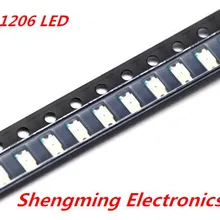 1000 шт. 1206 синий бисер Светодиодная лампа супер яркий SMD LED