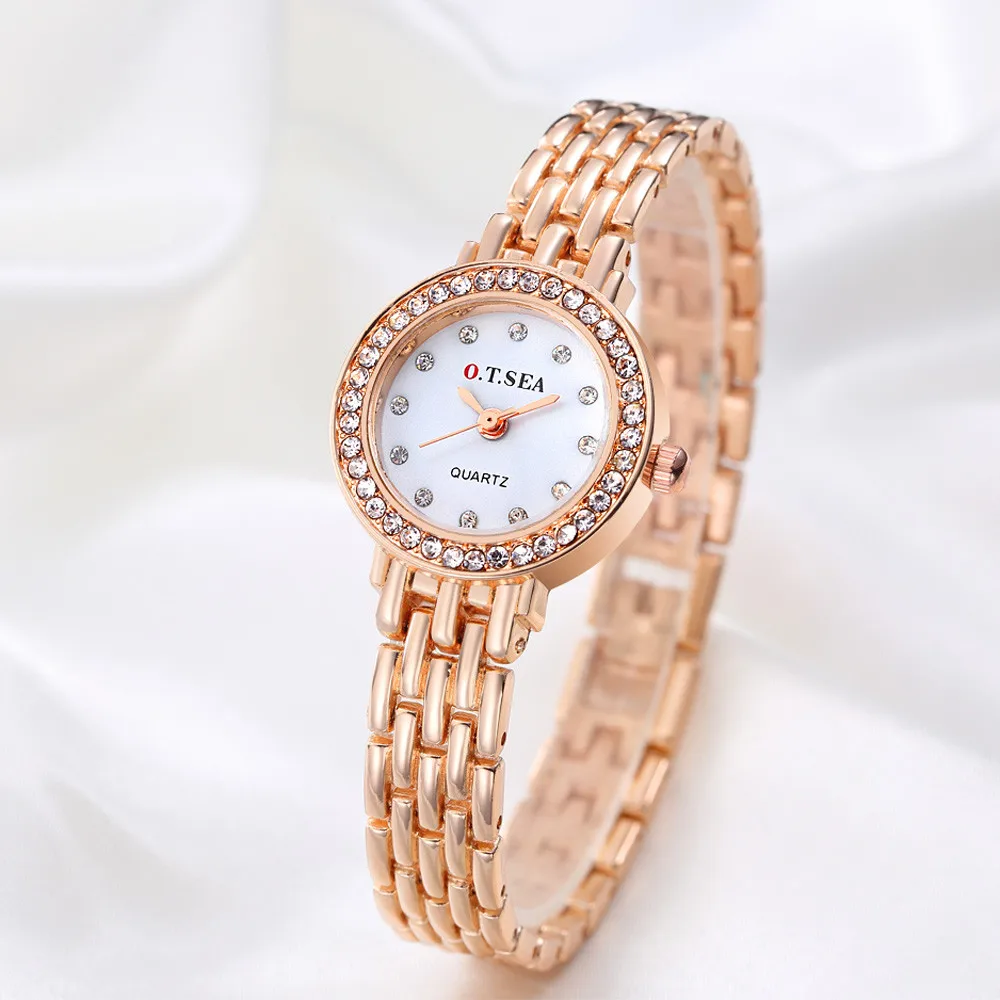 

Top Luxury Brand Bracelet Watches XR1671-1 Women Rose Gold Quartz Watch For Women Rhinestone Stainless Steel Wristwatches female