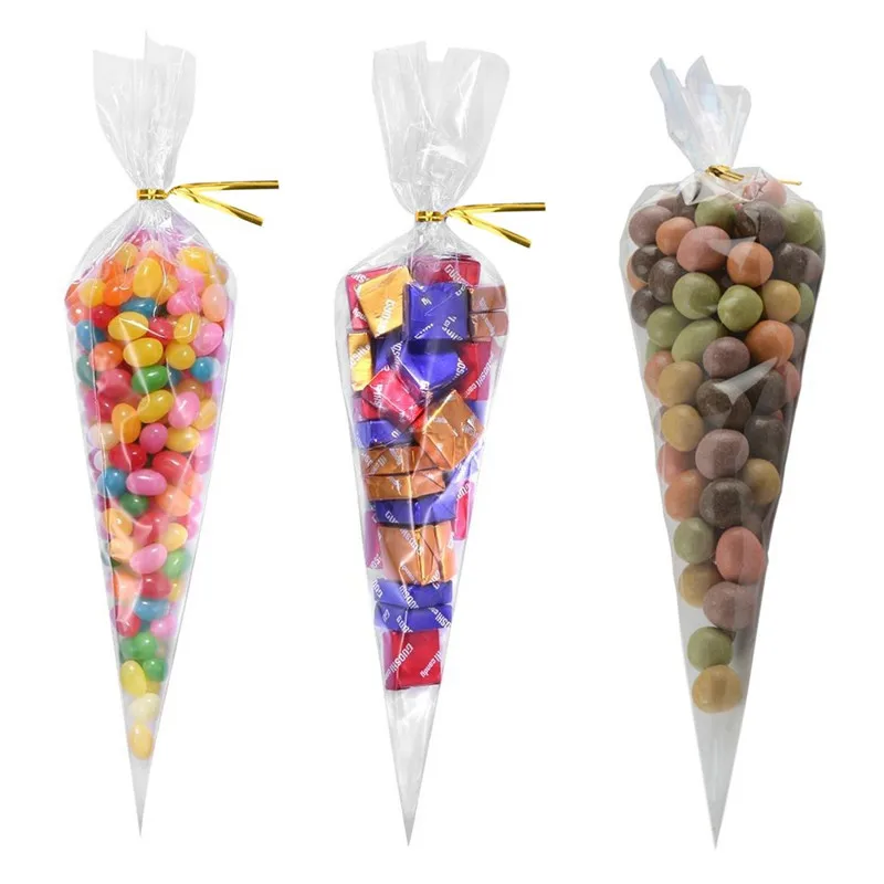 100pcs-lot-DIY-Candy-Bag-Wedding-Favors-Birthday-Party-Decoration-Sweet-Cellophane-Transparent-Cone-Bags-Cookies (1)