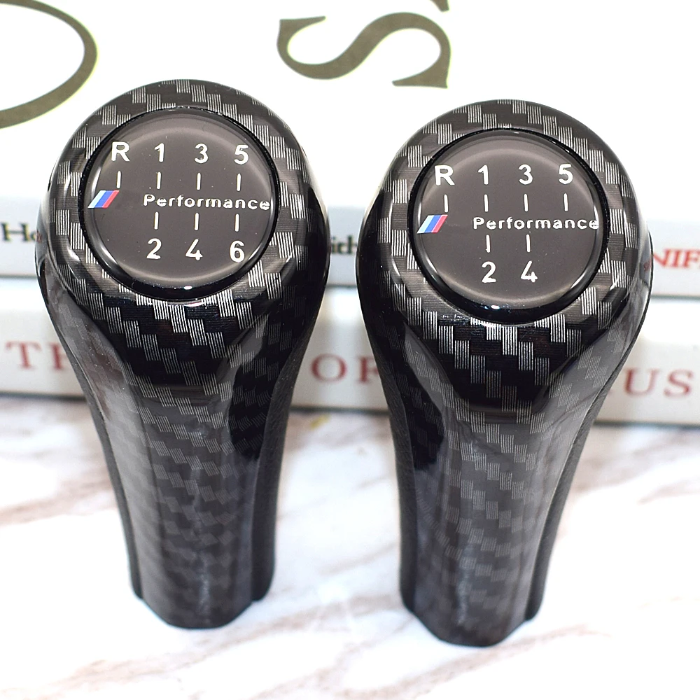 

5 6 Speed Carbon Fiber Car Gear Shift Knob With M Logo For BMW 1 3 5 6 Series E30 E32 E34 E36 E38 E39 E46 E53 E60 E63 E83 E84