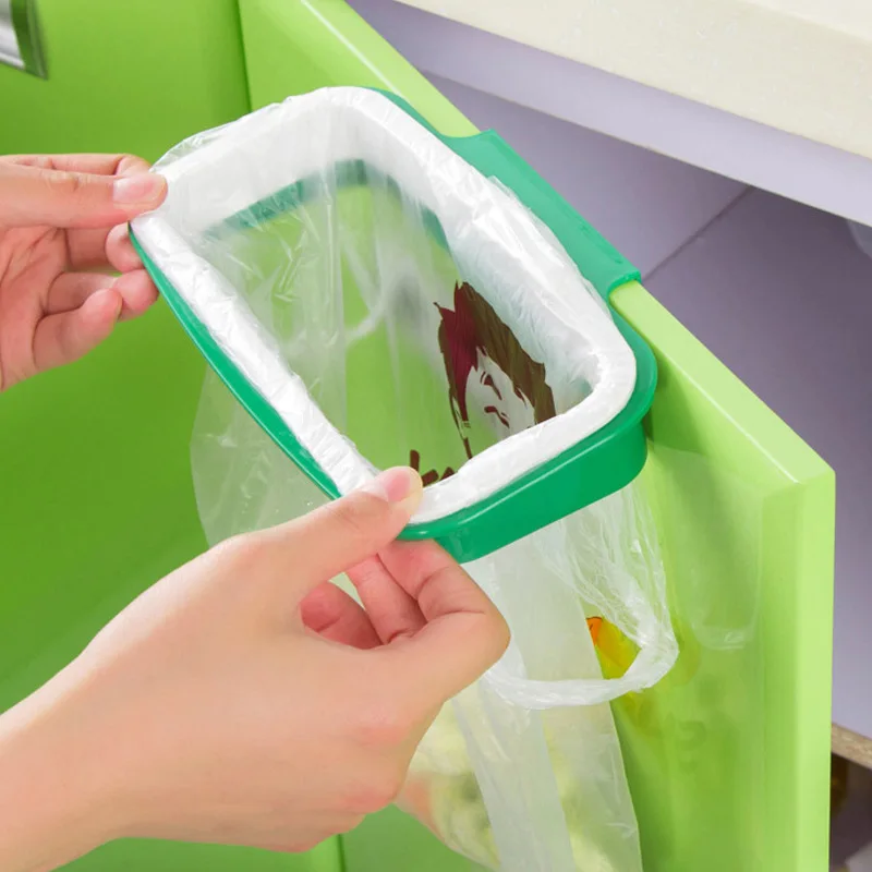 Garbage Bag Stand Litter Bag Holder Kitchen Cupboard Drawer Door Waste