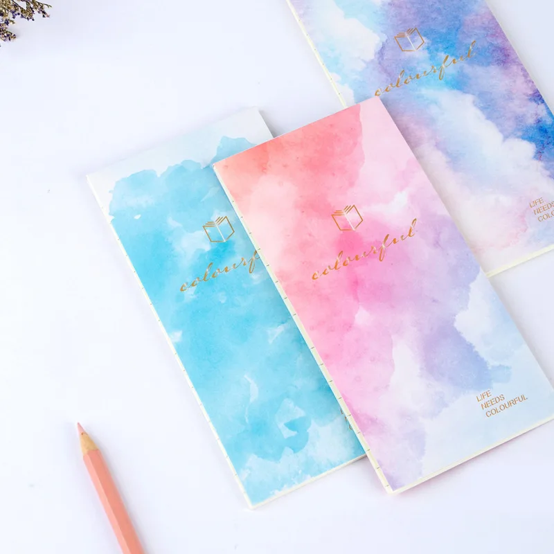 

4pcs、set South Korea stationery diary lovely creative notebook memory taste soft copy Note book